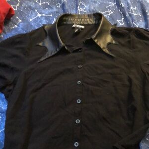 Hot topic bat collar shirt